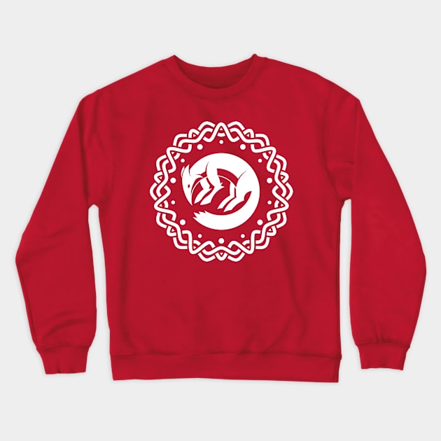 Celtic Fox - white Crewneck Sweatshirt by LAckas